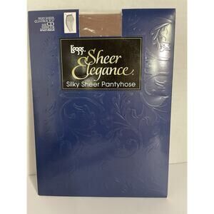 L'eggs Sheer Elegance Silky Sheer Control Top Pantyhose Size CD Satin Beige 1998